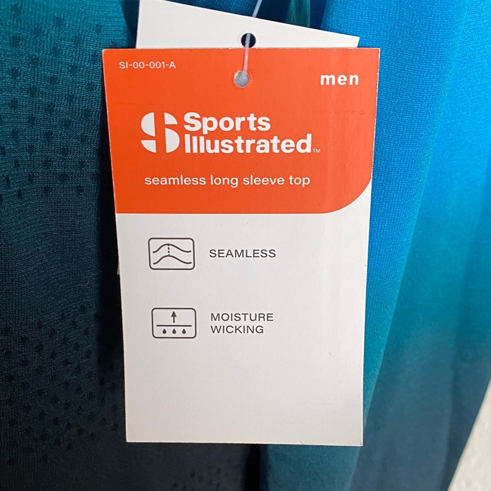 Sports Illustrated Swim Blue and Black Gradient Long Sleeve Tee - Picture 9 of 9